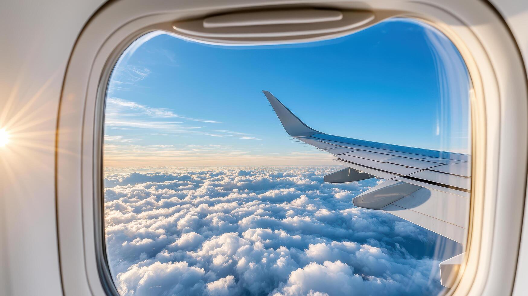 window-seat-view-of-airplane-wing-above-fluffy-clouds-and-blue-sky-free-photo